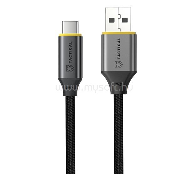 TACTICAL TACTICAL FAST ROPE ARAMID 2.0 adatkábel USB - Type-C, 100cm, FEKETE