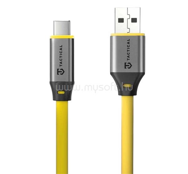 TACTICAL TACTICAL FAT MAN 2.0 adatkábel USB - Type-C, 100cm, CITROMSÁRGA