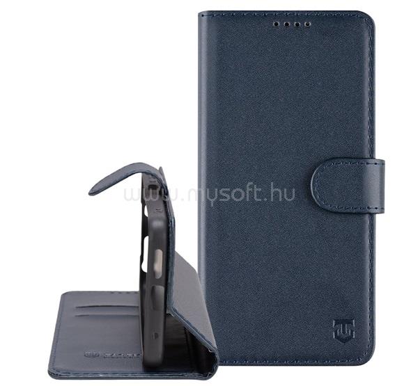 TACTICAL Samsung A12 TACTICAL FIELD NOTES tok álló, bőr hatású FLIP, prémium, SÖTÉTKÉK