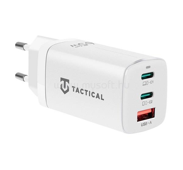 TACTICAL TACTICAL FLASHBANG 2.0 hálózati töltő USB+2 Type-C aljzat 65W, gyorstöltő, FEHÉR