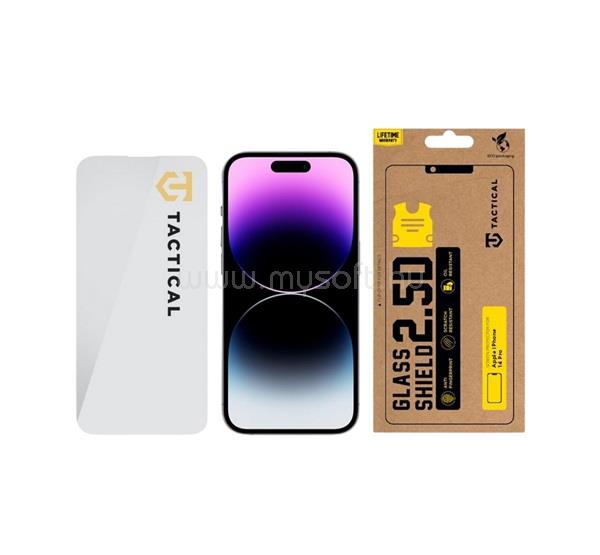 TACTICAL iPhone 14 Pro TACTICAL GLASS SHIELD 2.5D képernyővédő üveg 2.5D, 9H, ÁTLÁTSZÓ