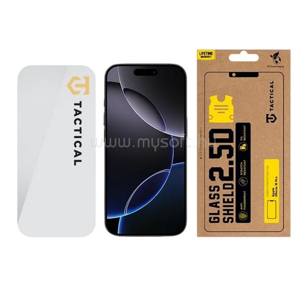 TACTICAL iPhone 17 / 16 Pro TACTICAL GLASS SHIELD 2.5D képernyővédő üveg 2.5D, 9H, ÁTLÁTSZÓ