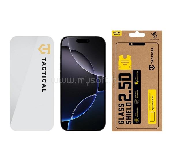 TACTICAL iPhone 18 Pro / 17 Pro TACTICAL GLASS SHIELD 2.5D képernyővédő üveg 2.5D, 9H, ÁTLÁTSZÓ