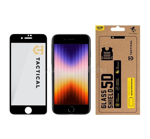 TACTICAL iPhone SE 2 (2020) / 8 4.7 / 7 4.7 TACTICAL GLASS SHIELD 5D képernyővédő üveg 5D, 9H, FEKETE