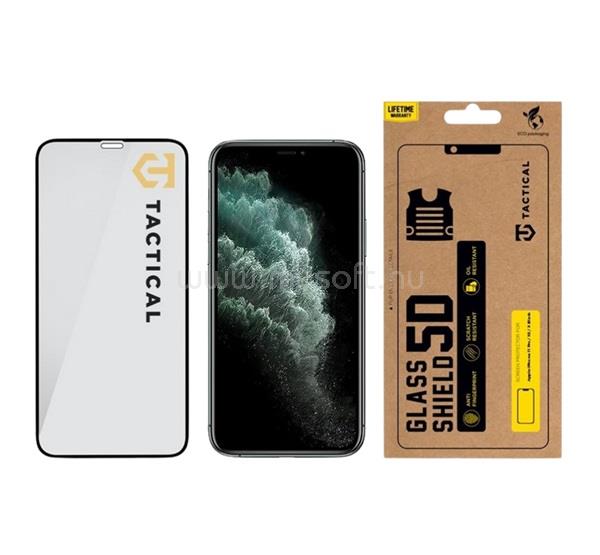 TACTICAL iPhone 11 Pro / XS 5.8 / X 5.8 TACTICAL GLASS SHIELD 5D képernyővédő üveg 5D, 9H, FEKETE