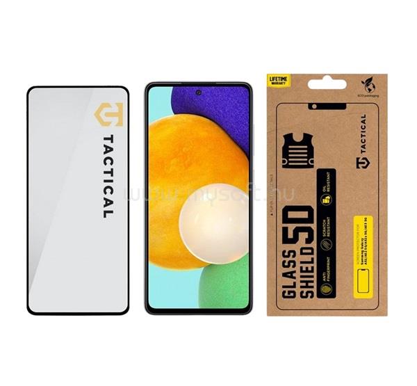 TACTICAL Samsung A53 5G / A52s 5G / A52 5G TACTICAL GLASS SHIELD 5D képernyővédő üveg 5D, 9H, FEKETE