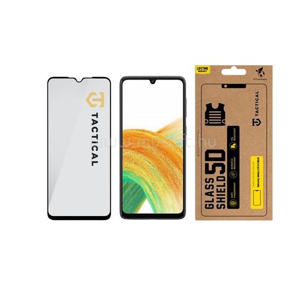 TACTICAL Samsung A33 5G TACTICAL GLASS SHIELD 5D képernyővédő üveg 5D, 9H, FEKETE