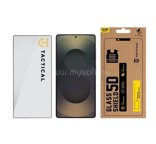 TACTICAL Samsung S25 Ultra TACTICAL GLASS SHIELD 5D képernyővédő üveg 5D, 9H, FEKETE