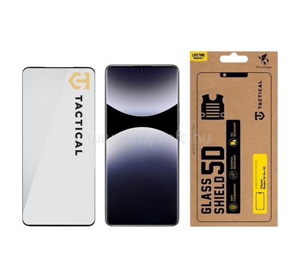 TACTICAL Poco X7 / Redmi Note 14 Pro 5G / Redmi Note 14 Pro 4G TACTICAL GLASS SHIELD 5D képernyővédő üveg 5D, 9H, FEKETE