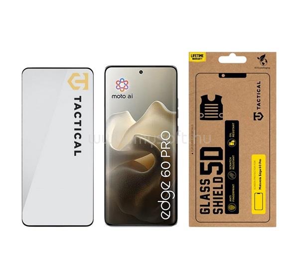 TACTICAL Motorola Edge 60 5G / Edge 60 Pro 5G / Edge 60 Fusion 5G TACTICAL GLASS SHIELD 5D képernyővédő üveg 5D, 9H, FEKETE