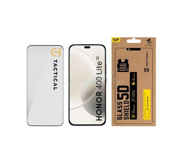 TACTICAL Honor 400 Lite TACTICAL GLASS SHIELD 5D képernyővédő üveg 5D, 9H, FEKETE