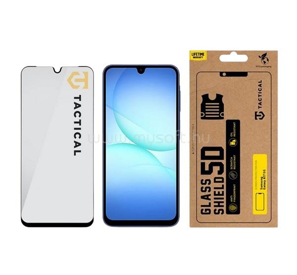 TACTICAL Samsung A18 5G / A18 4G / A17 4G TACTICAL GLASS SHIELD 5D képernyővédő üveg 5D, 9H, FEKETE