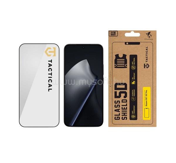 TACTICAL Xiaomi 15T Pro TACTICAL GLASS SHIELD 5D képernyővédő üveg 5D, 9H, FEKETE