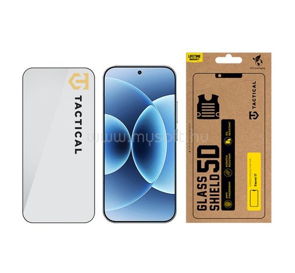 TACTICAL Xiaomi 17 TACTICAL GLASS SHIELD 5D képernyővédő üveg 5D, 9H, FEKETE