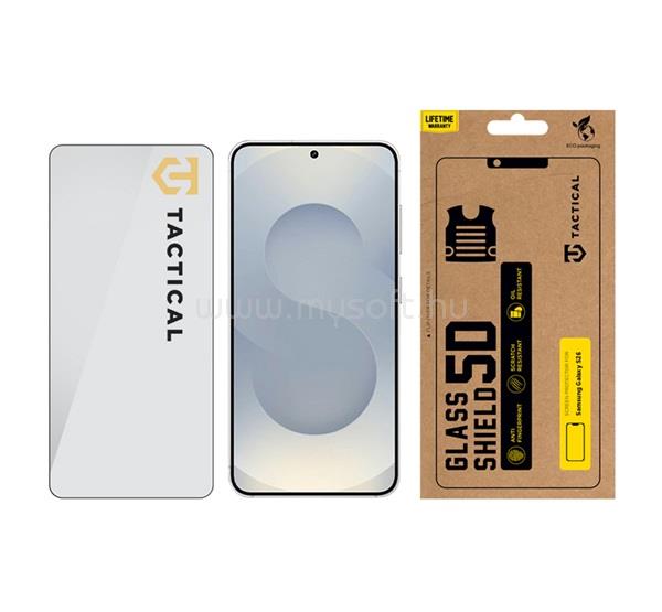 TACTICAL Samsung S26 TACTICAL GLASS SHIELD 5D képernyővédő üveg 5D, 9H, FEKETE
