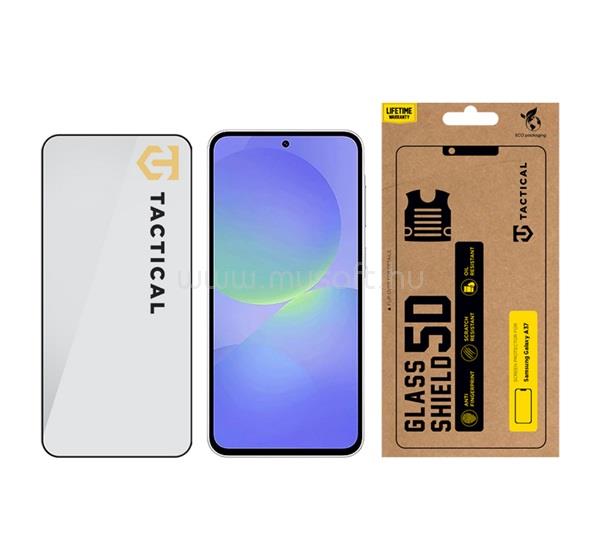TACTICAL Samsung A37 5G TACTICAL GLASS SHIELD 5D képernyővédő üveg 5D, 9H, FEKETE