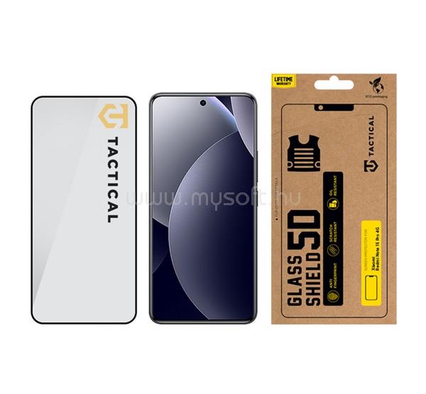 TACTICAL Redmi Note 15 Pro 4G TACTICAL GLASS SHIELD 5D képernyővédő üveg 5D, 9H, FEKETE