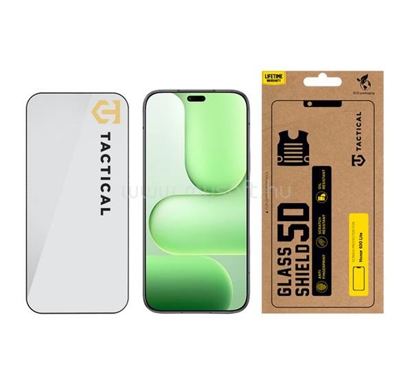 TACTICAL Honor 600 Lite TACTICAL GLASS SHIELD 5D képernyővédő üveg 5D, 9H, FEKETE