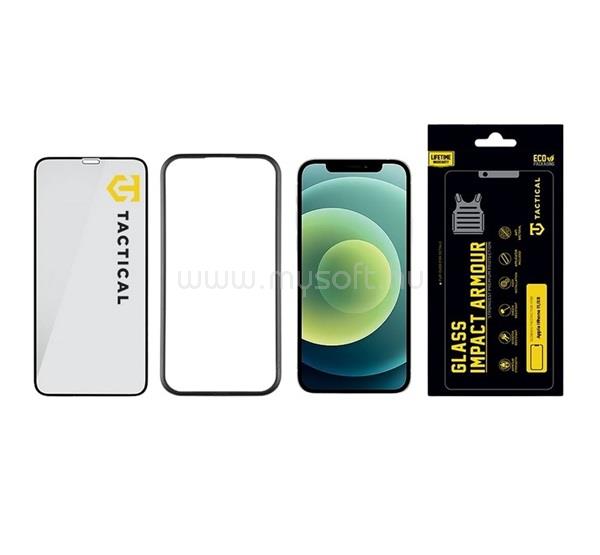 TACTICAL iPhone XR 6.1 TACTICAL IMPACT ARMOUR GLASS képernyővédő üveg 3D, antibakteriális + segédkeret, ÁTLÁTSZÓ