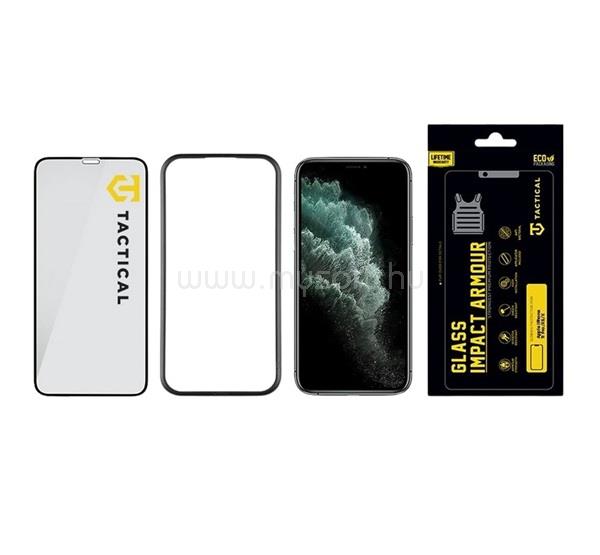 TACTICAL iPhone XS 5.8 / X 5.8 TACTICAL IMPACT ARMOUR GLASS képernyővédő üveg 3D, antibakteriális + segédkeret, ÁTLÁTSZÓ