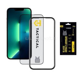 TACTICAL iPhone 17e / 16e / 14 TACTICAL IMPACT ARMOUR GLASS képernyővédő üveg 3D, antibakteriális + segédkeret, FEKETE TACTICAL_57983114100 small