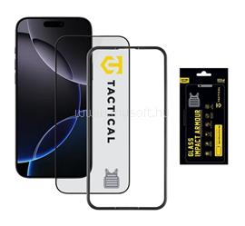 TACTICAL iPhone 16 Pro Max TACTICAL IMPACT ARMOUR GLASS képernyővédő üveg 3D, antibakteriális + segédkeret, FEKETE TACTICAL_57983121947 small