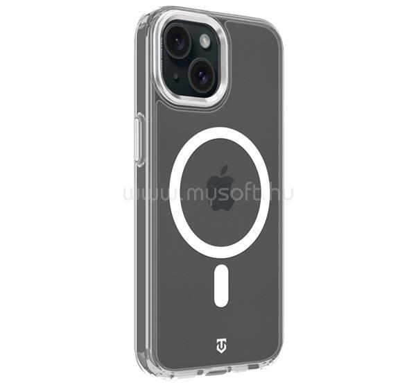 TACTICAL iPhone 15 TACTICAL MAGFORCE 2.0 szilikon telefonvédő ütésállóság, MagSafe, EZÜST
