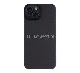 TACTICAL iPhone 15 TACTICAL MAGFORCE ARAMID szilikon telefonvédő ultravékony, karbon minta, FEKETE TACTICAL_57983115951 small