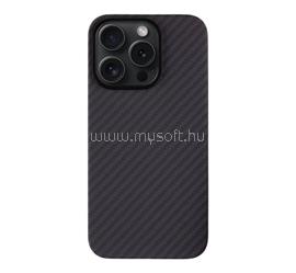 TACTICAL iPhone 15 Pro TACTICAL MAGFORCE ARAMID szilikon telefonvédő ultravékony, karbon minta, FEKETE TACTICAL_57983115953 small
