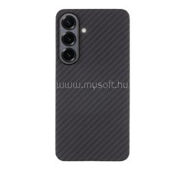 TACTICAL Samsung S25 TACTICAL MAGFORCE ARAMID szilikon telefonvédő ultravékony, karbon minta, FEKETE TACTICAL_57983123716 small