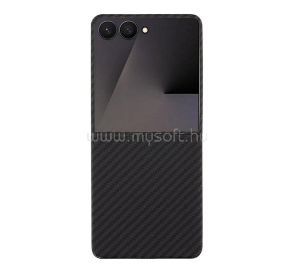 TACTICAL Samsung Z Flip7 TACTICAL MAGFORCE ARAMID szilikon telefonvédő ultravékony, karbon minta, FEKETE