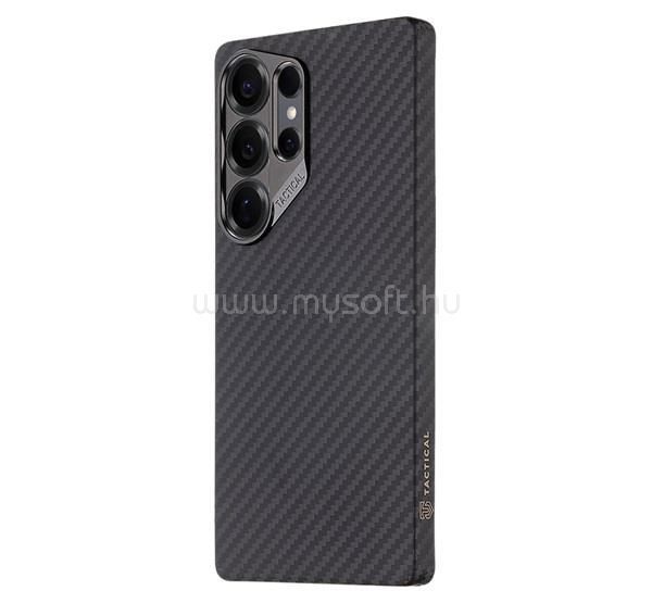 TACTICAL Samsung S26 Ultra TACTICAL MAGFORCE ARAMID szilikon telefonvédő ultravékony, karbon minta, FEKETE