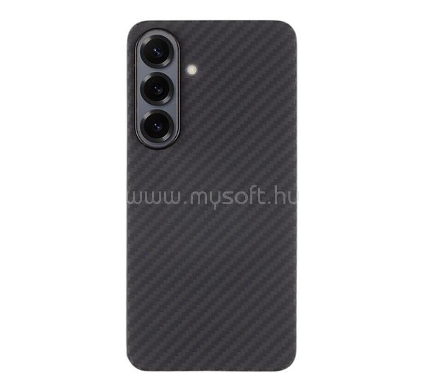 TACTICAL Samsung S26 TACTICAL MAGFORCE ARAMID szilikon telefonvédő ultravékony, karbon minta, FEKETE