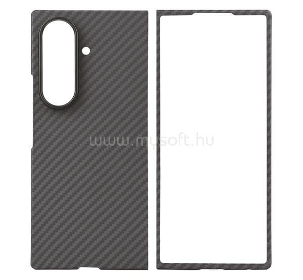 TACTICAL Samsung Z Fold8 Ultra TACTICAL MAGFORCE ARAMID szilikon telefonvédő ultravékony, karbon minta, FEKETE