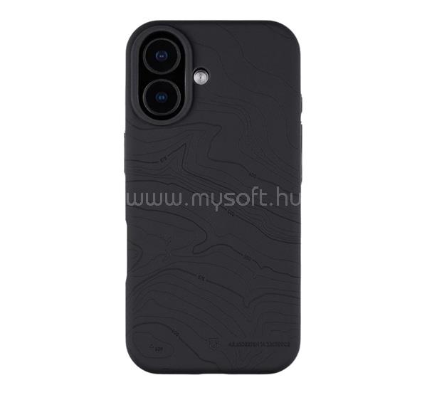 TACTICAL iPhone 17 TACTICAL MAGFORCE BEAVER szilikon telefonvédő mikrofiber plüss belső, topográfiai minta, FEKETE