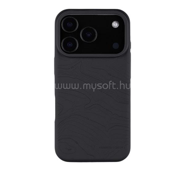 TACTICAL iPhone 18 Pro TACTICAL MAGFORCE BEAVER szilikon telefonvédő mikrofiber plüss belső, topográfiai minta, FEKETE