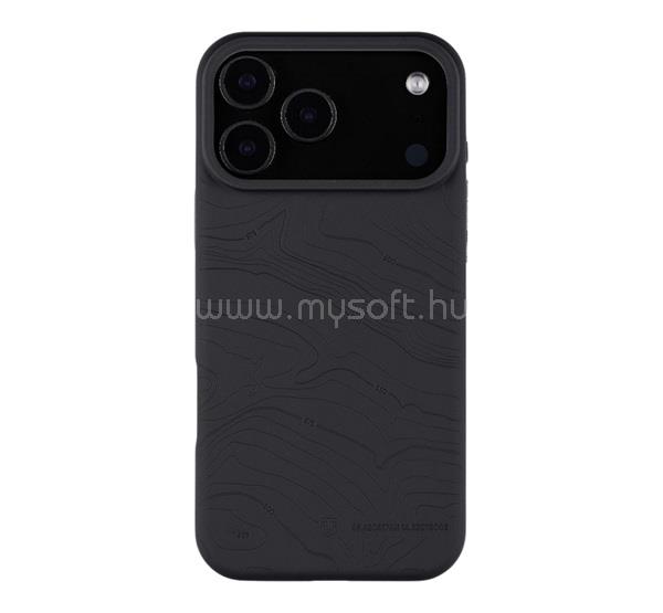 TACTICAL iPhone 18 Pro Max TACTICAL MAGFORCE BEAVER szilikon telefonvédő mikrofiber plüss belső, topográfiai minta, FEKETE