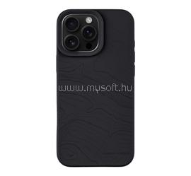 TACTICAL iPhone 16 Pro Max TACTICAL MAGFORCE BEAVER szilikon telefonvédő mikrofiber plüss belső, topográfiai minta, FEKETE TACTICAL_57983126356 small