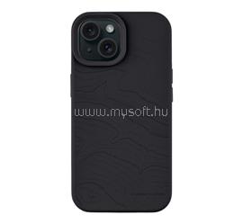 TACTICAL iPhone 15 TACTICAL MAGFORCE BEAVER szilikon telefonvédő mikrofiber plüss belső, topográfiai minta, FEKETE TACTICAL_57983126360 small