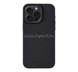 TACTICAL iPhone 15 Pro Max TACTICAL MAGFORCE BEAVER szilikon telefonvédő mikrofiber plüss belső, topográfiai minta, FEKETE TACTICAL_57983126364 small