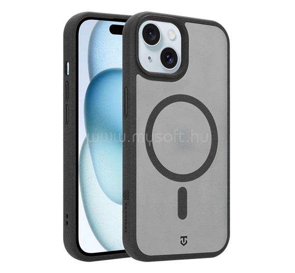 TACTICAL iPhone 15 TACTICAL MAGFORCE HYPERSAND szilikon telefonvédő ütésállóság, MagSafe, FEKETE