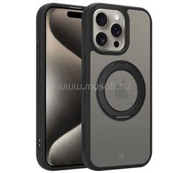 TACTICAL iPhone 15 Pro Max TACTICAL MAGFORCE HYPERSTAND szilikon telefonvédő ütésállóság, kitámasztó, FEKETE TACTICAL_57983131609 small