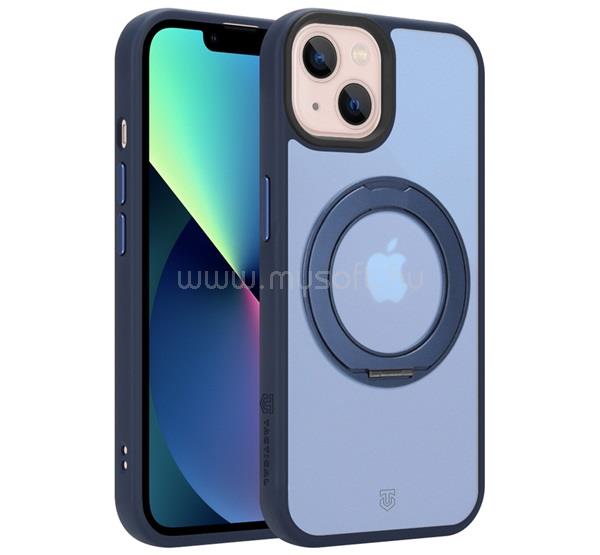 TACTICAL iPhone 13 TACTICAL MAGFORCE HYPERSTAND szilikon telefonvédő ütésállóság, kitámasztó, SÖTÉTKÉK
