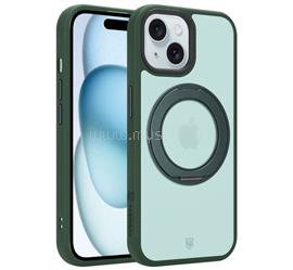 TACTICAL iPhone 15 TACTICAL MAGFORCE HYPERSTAND szilikon telefonvédő ütésállóság, kitámasztó, SÖTÉTZÖLD TACTICAL_57983131604 small