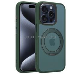 TACTICAL iPhone 15 Pro TACTICAL MAGFORCE HYPERSTAND szilikon telefonvédő ütésállóság, kitámasztó, SÖTÉTZÖLD TACTICAL_57983131608 small