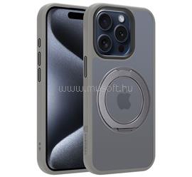 TACTICAL iPhone 15 Pro TACTICAL MAGFORCE HYPERSTAND szilikon telefonvédő ütésállóság, kitámasztó, VILÁGOSSZÜRKE TACTICAL_57983131607 small
