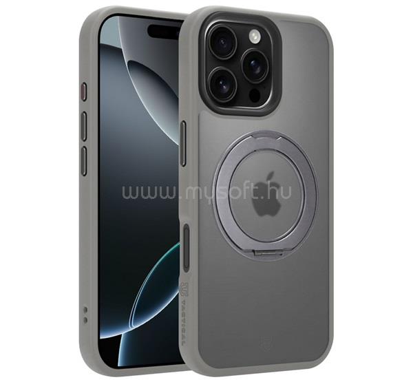 TACTICAL iPhone 16 Pro Max TACTICAL MAGFORCE HYPERSTAND szilikon telefonvédő ütésállóság, kitámasztó, VILÁGOSSZÜRKE