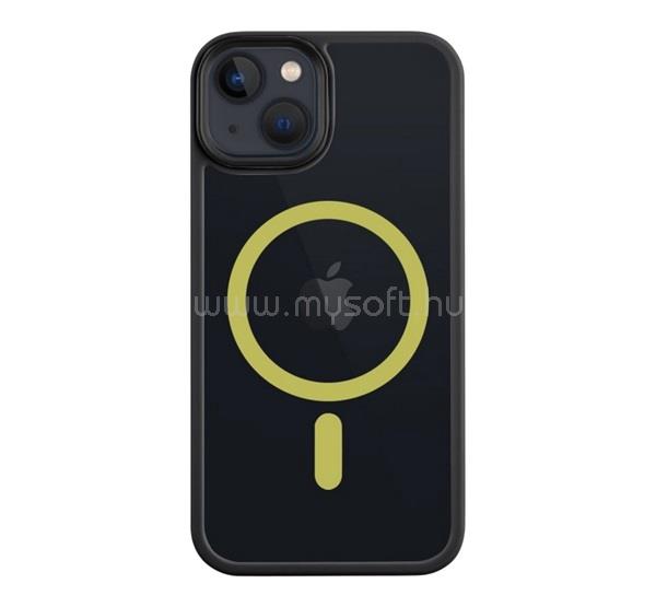 TACTICAL iPhone 13 TACTICAL MAGFORCE HYPERSTEALTH 2.0 szilikon telefonvédő ütésállóság, MagSafe, FEKETE/CITROMSÁRGA