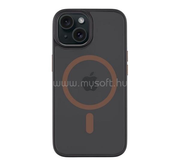 TACTICAL iPhone 15 TACTICAL MAGFORCE HYPERSTEALTH 2.0 szilikon telefonvédő ütésállóság, MagSafe, FEKETE/SÖTÉTBARNA