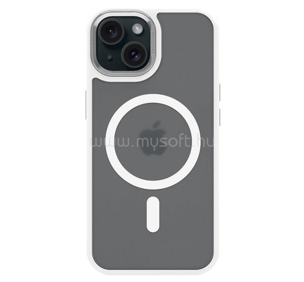 TACTICAL iPhone 15 TACTICAL MAGFORCE HYPERSTEALTH 3.0 szilikon telefonvédő ütésállóság, MagSafe, FEHÉR